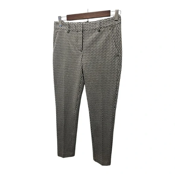 THEORY TRECCA TAILORED GEOMETRIC PRINT DRESS PANT SIZE 0 - Picture 4 of 14